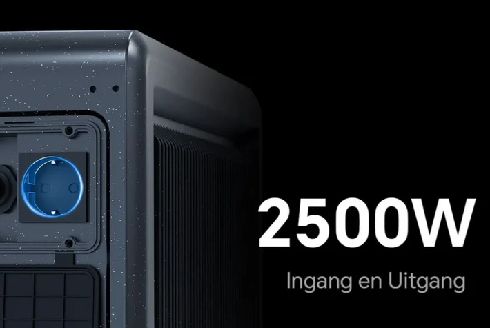 2500W laadvermogen en ontlaadvermogen